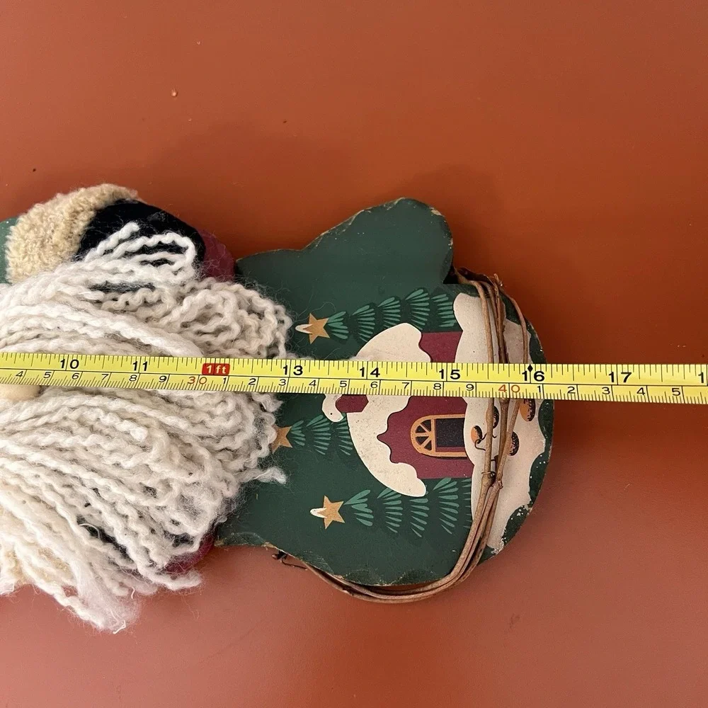 VTG Wood‎ And Metal Santa Door And Wall Decor 16